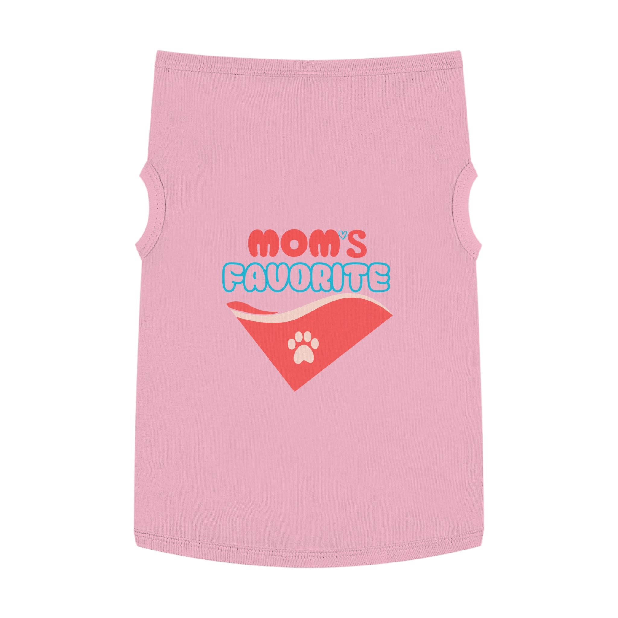 Mom's Favorite Pet Tank Top – Cute Paw Print Bandana Design for Dogs & Cats