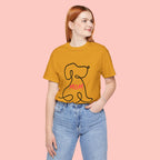 Mom Dog T-Shirt — Minimal Line Art Puppy Tee for Dog Moms, Mother's Day Gift