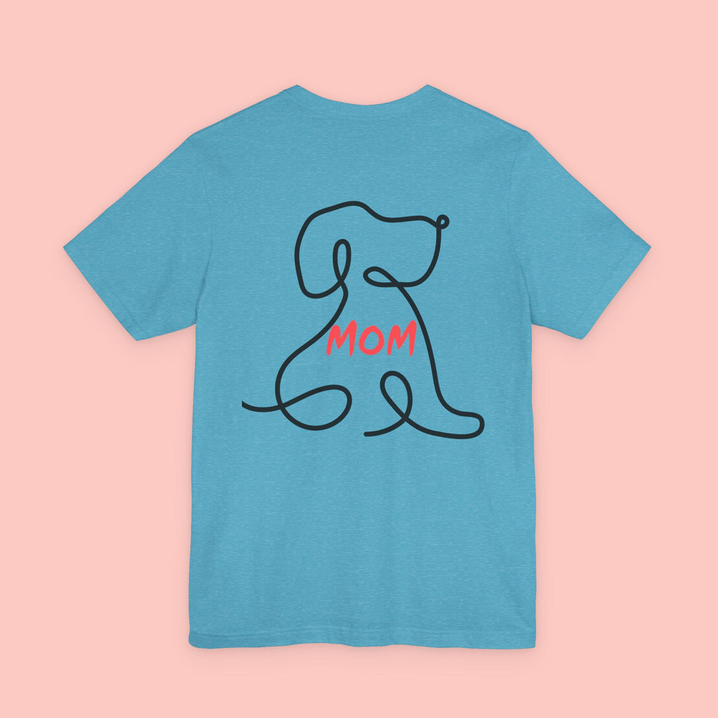 Mom Dog Line Art Tee — Mother's Day Pet Mom T‑Shirt