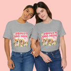 Proud Dog Mom T-Shirt — Cute Corgi & Golden Retriever Floral Tee for Pet Lovers