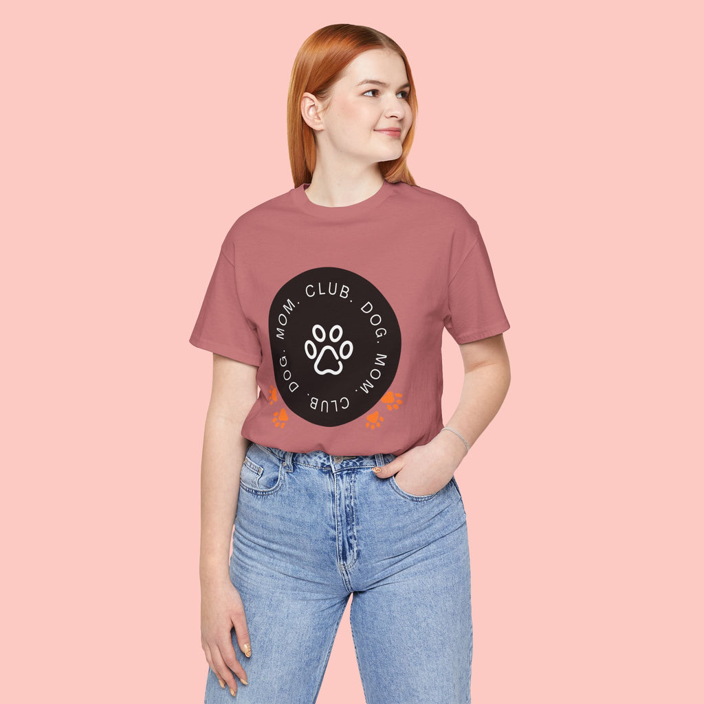 Dog Mom Club T-Shirt — Paw Print Graphic Tee for Pet Lovers