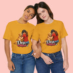Dog Mom T-Shirt - Cute Woman Hugging Golden Retriever Tee