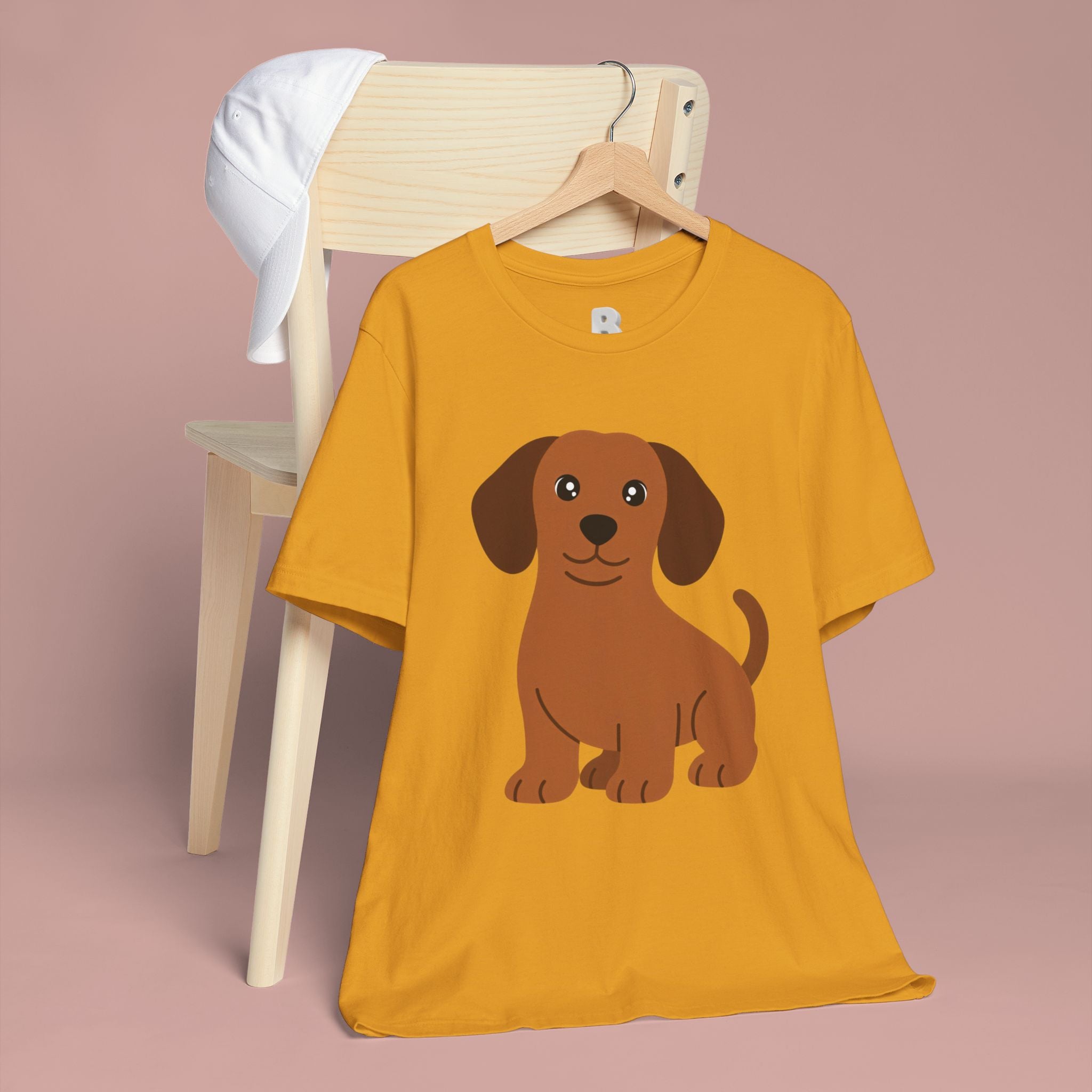 Dachshund Puppy Graphic T-Shirt — Cute Brown Dog Tee