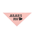 Mama's Boy Pet Bandana – Cute Pink Dog/Cat Bandana with Heart Paw Graphic