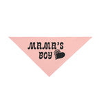 Mama's Boy Pet Bandana – Cute Pink Dog/Cat Bandana with Heart Paw Graphic