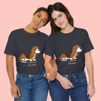 Dog Mom T‑Shirt — Cute Basset Hound I Love My Dog Mom Tee