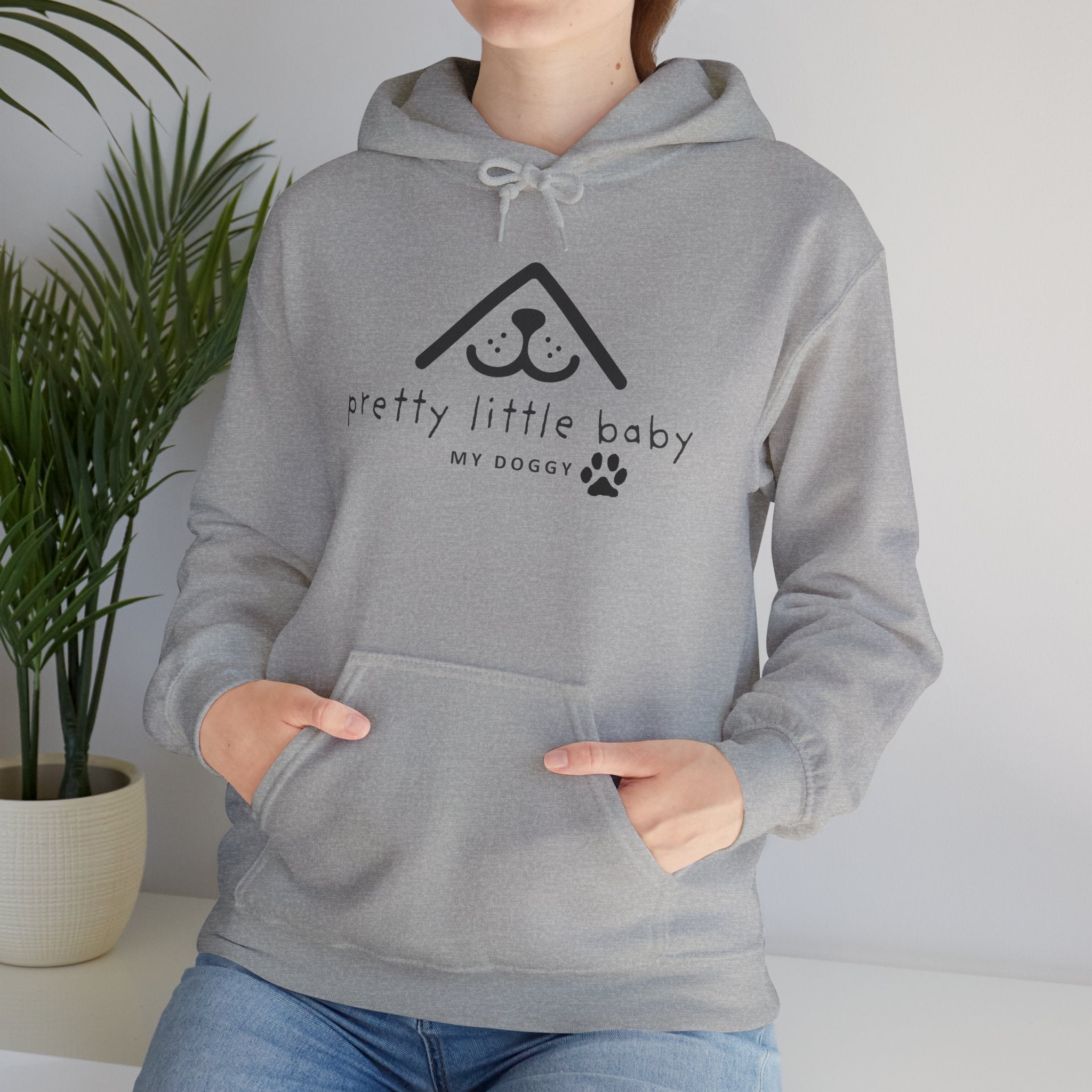 Pretty Little Baby Dog Hoodie – Cute Minimalist Paw Print Sweatshirt