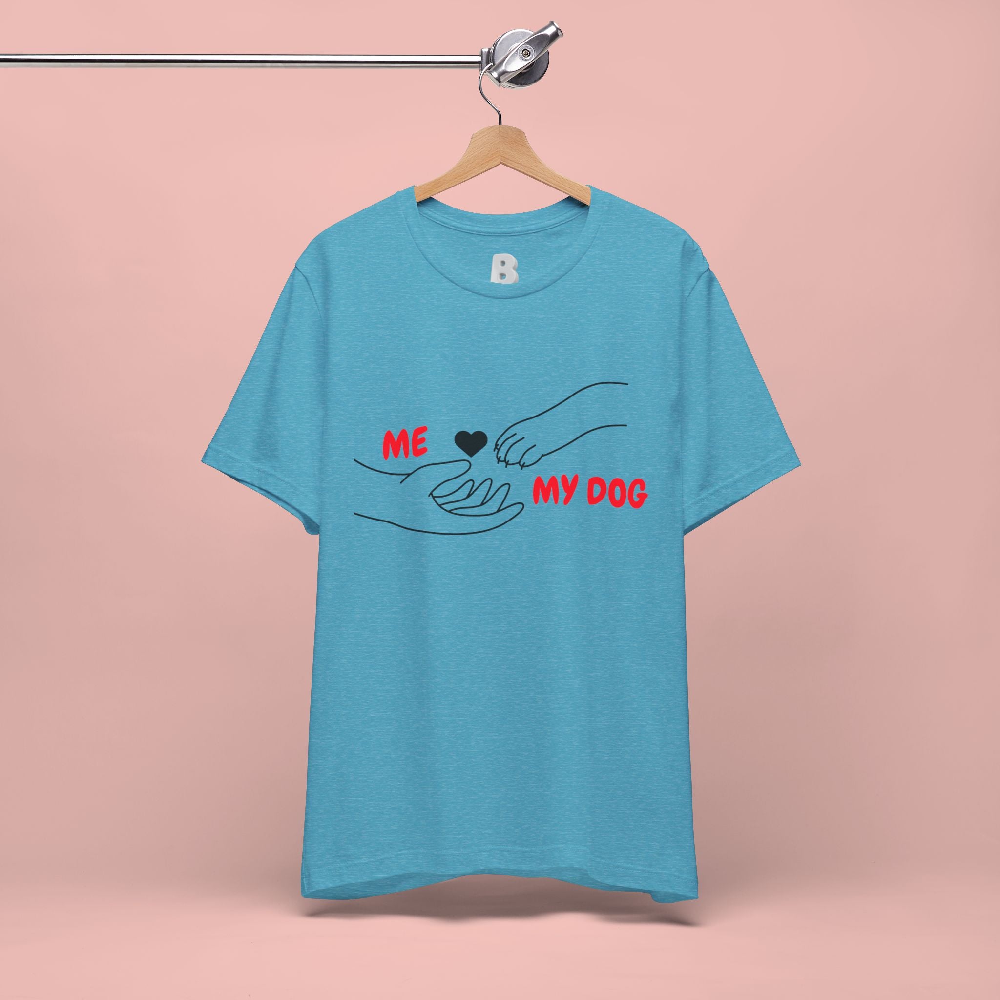 T-Shirt — "Me  My Dog" Minimalist Paw & Hand Illustration