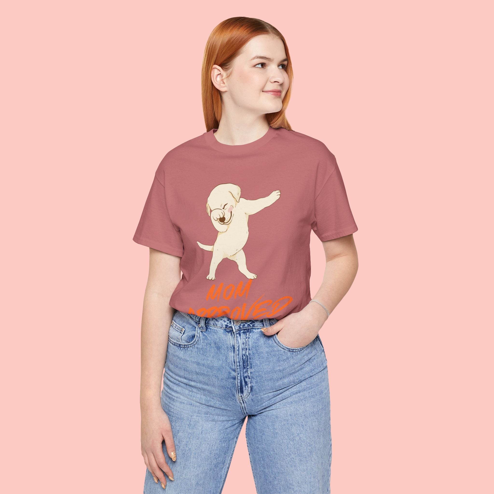 Mom Approved Tee — Dab Dog Graphic T‑Shirt