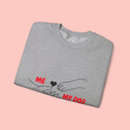 Dog Lover Crewneck Sweatshirt — "Me  My Dog" Minimalist Paw Print Design