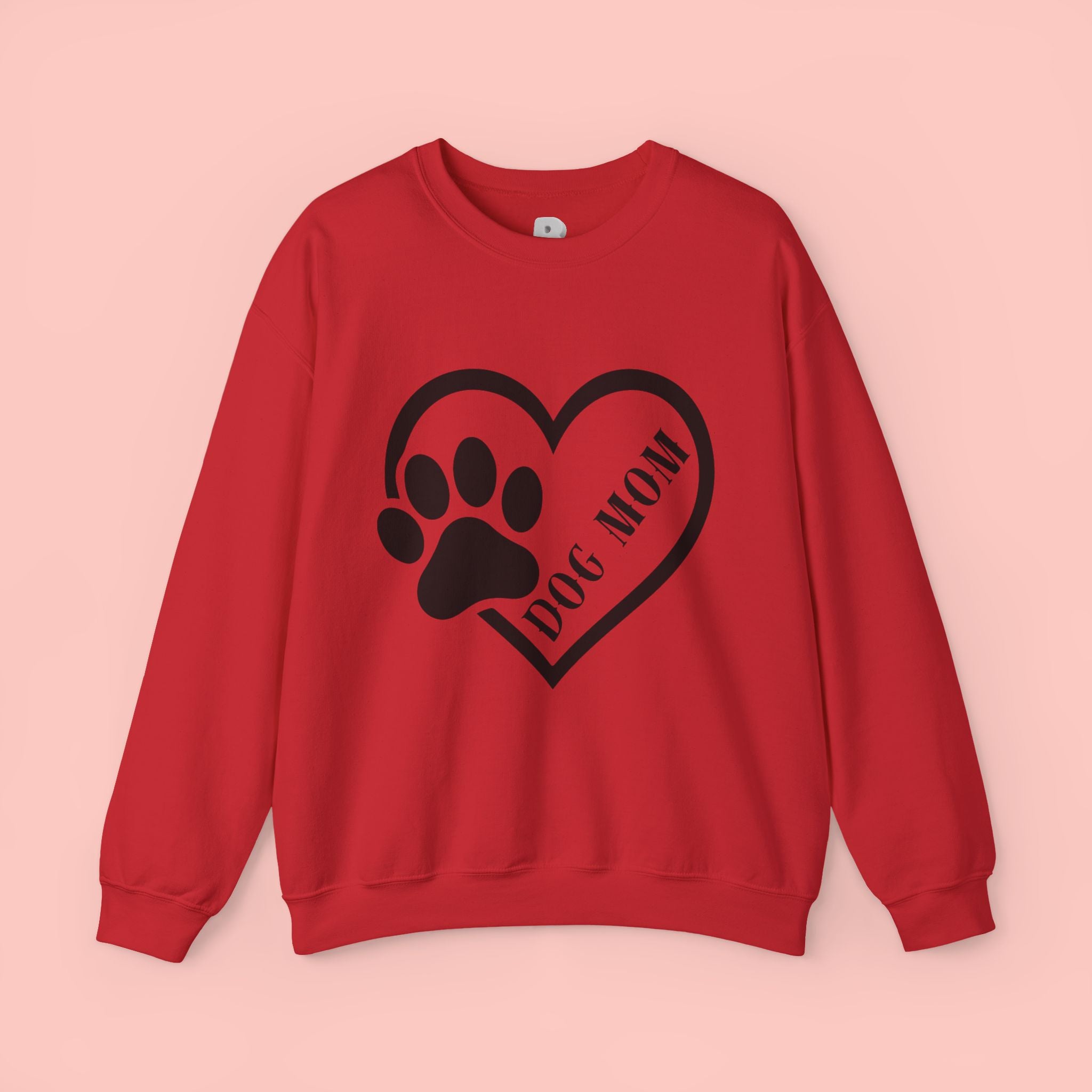 Dog Mom Heart Paw Crewneck Sweatshirt