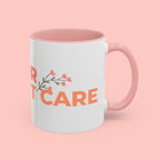 Accent Coffee Mug - "Growing Hair I Don't Care" Floral Script Coffee Mug