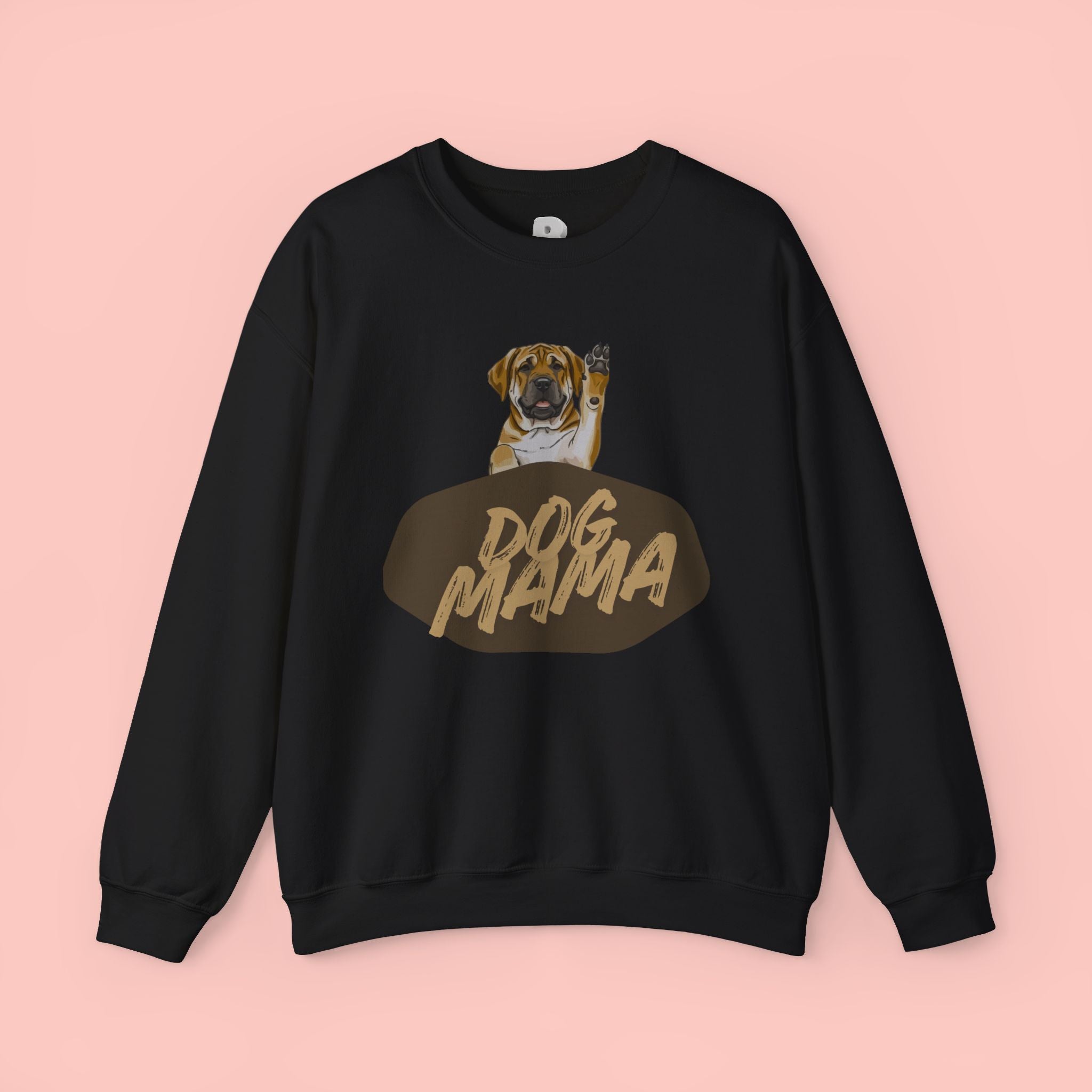 Dog Mama Crewneck Sweatshirt — Cute Puppy Graphic Pullover for Dog Lovers