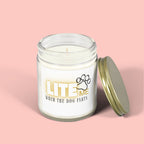 Coconut Apricot Scented Candle — "Lite Me When The Dog Farts" (4oz / 9oz)