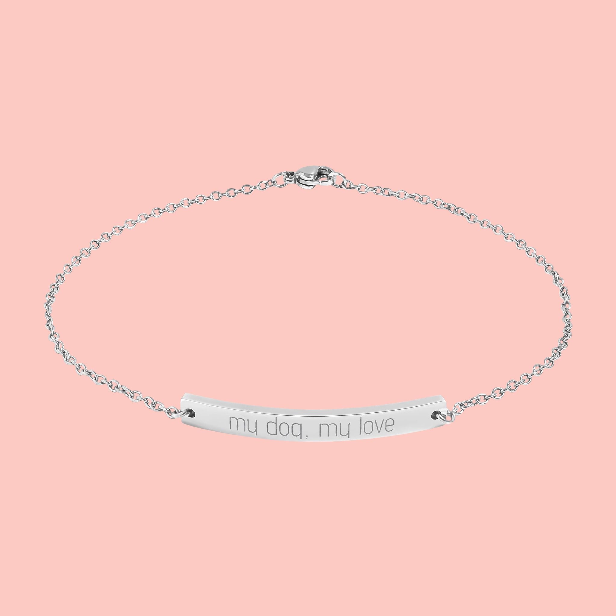 Engravable Curved Bar Anklet — Personalized Minimalist Anklet