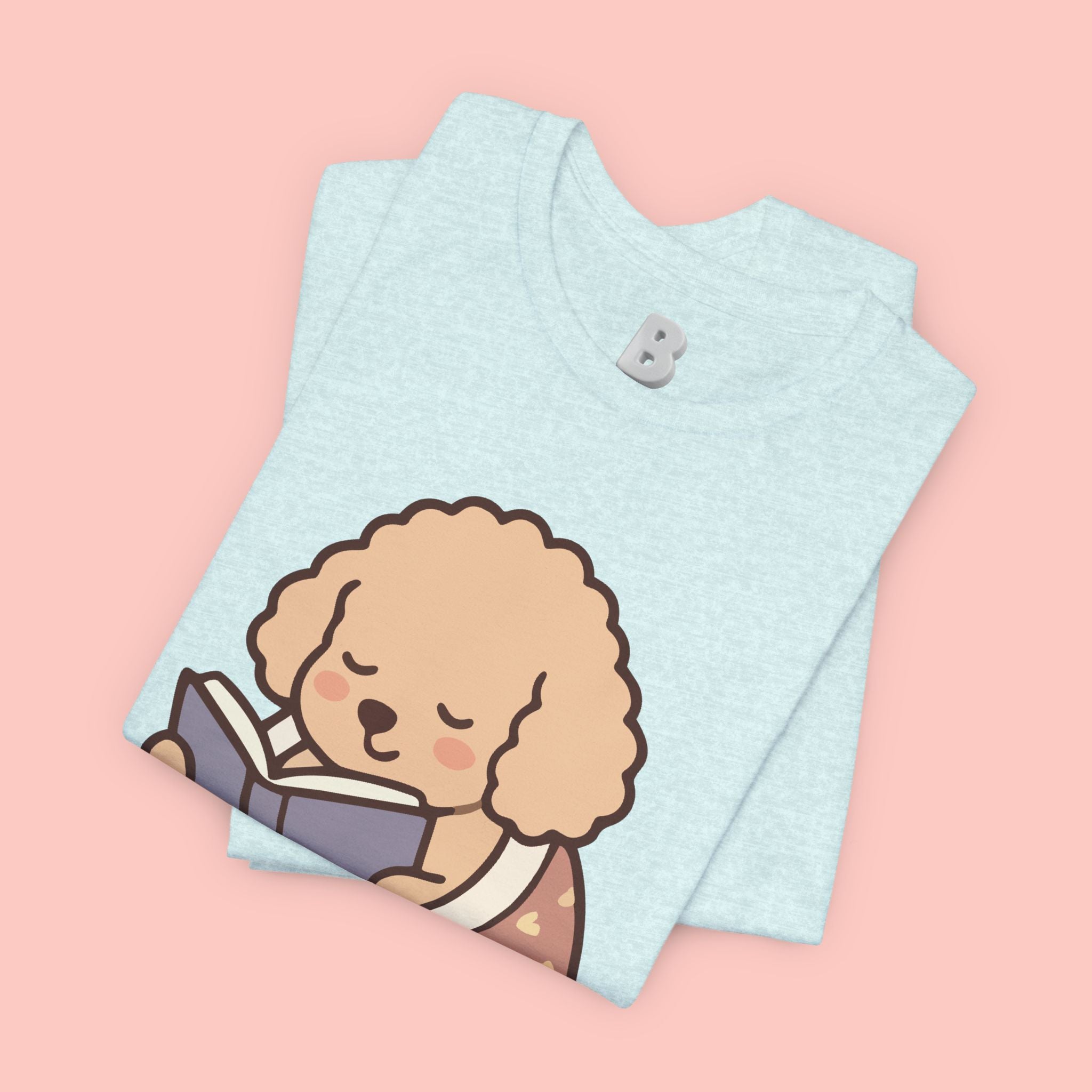 Paw Prints On My Soul T‑Shirt — Cute Reading Puppy Graphic Tee