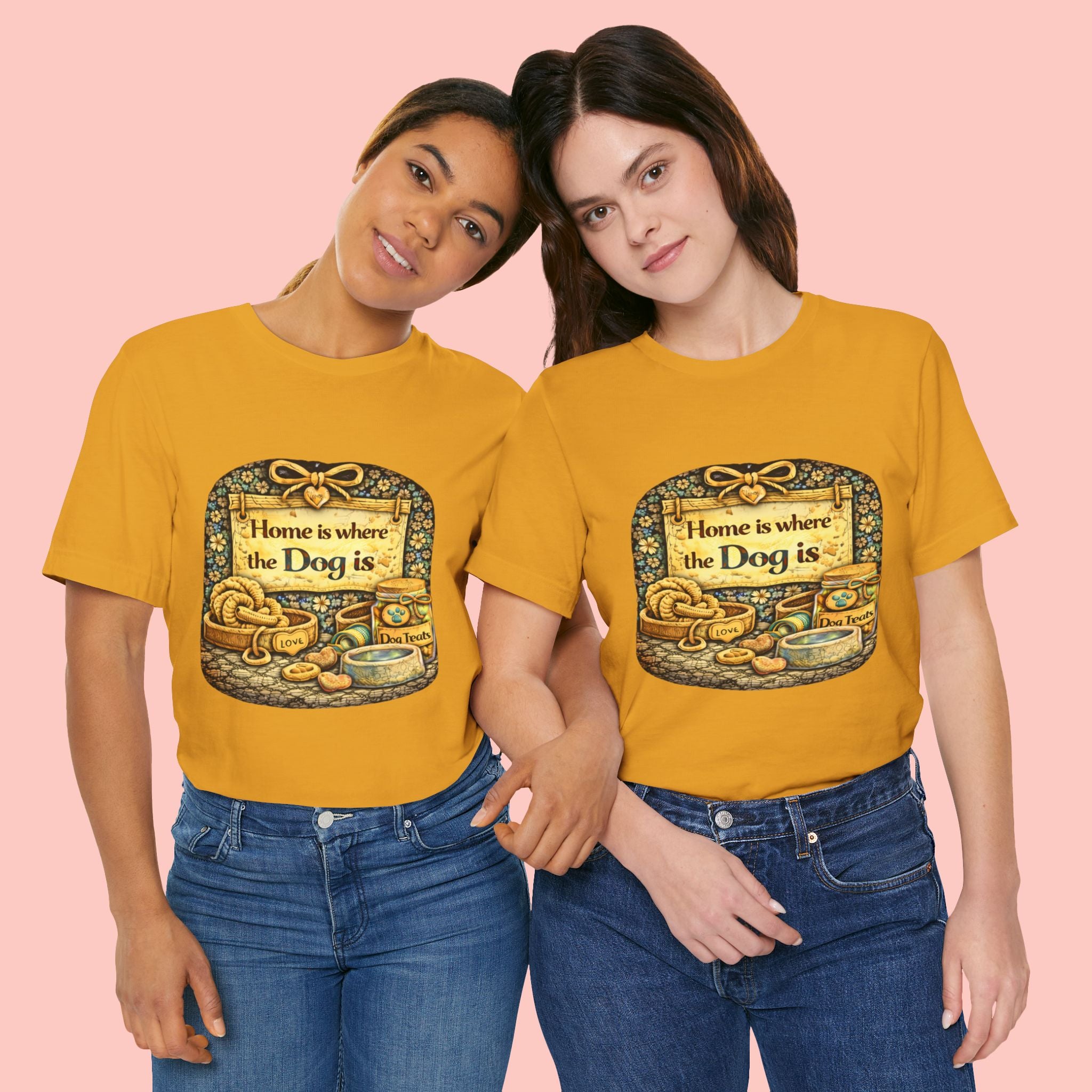 Home Is Where the Dog Is T-Shirt — Cozy Vintage Dog Lover Tee