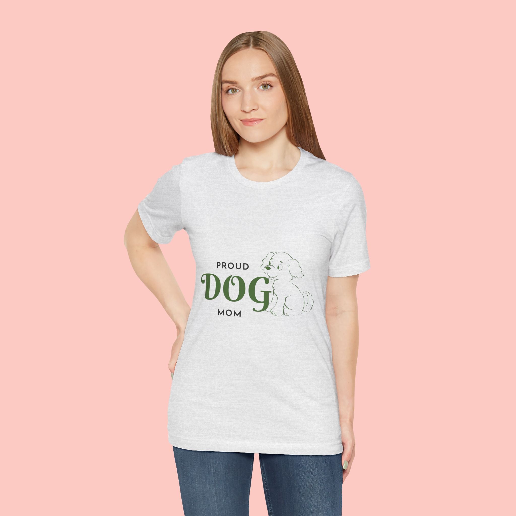 Proud Dog Mom T-Shirt – Cute Paw Print & Puppy Graphic Tee