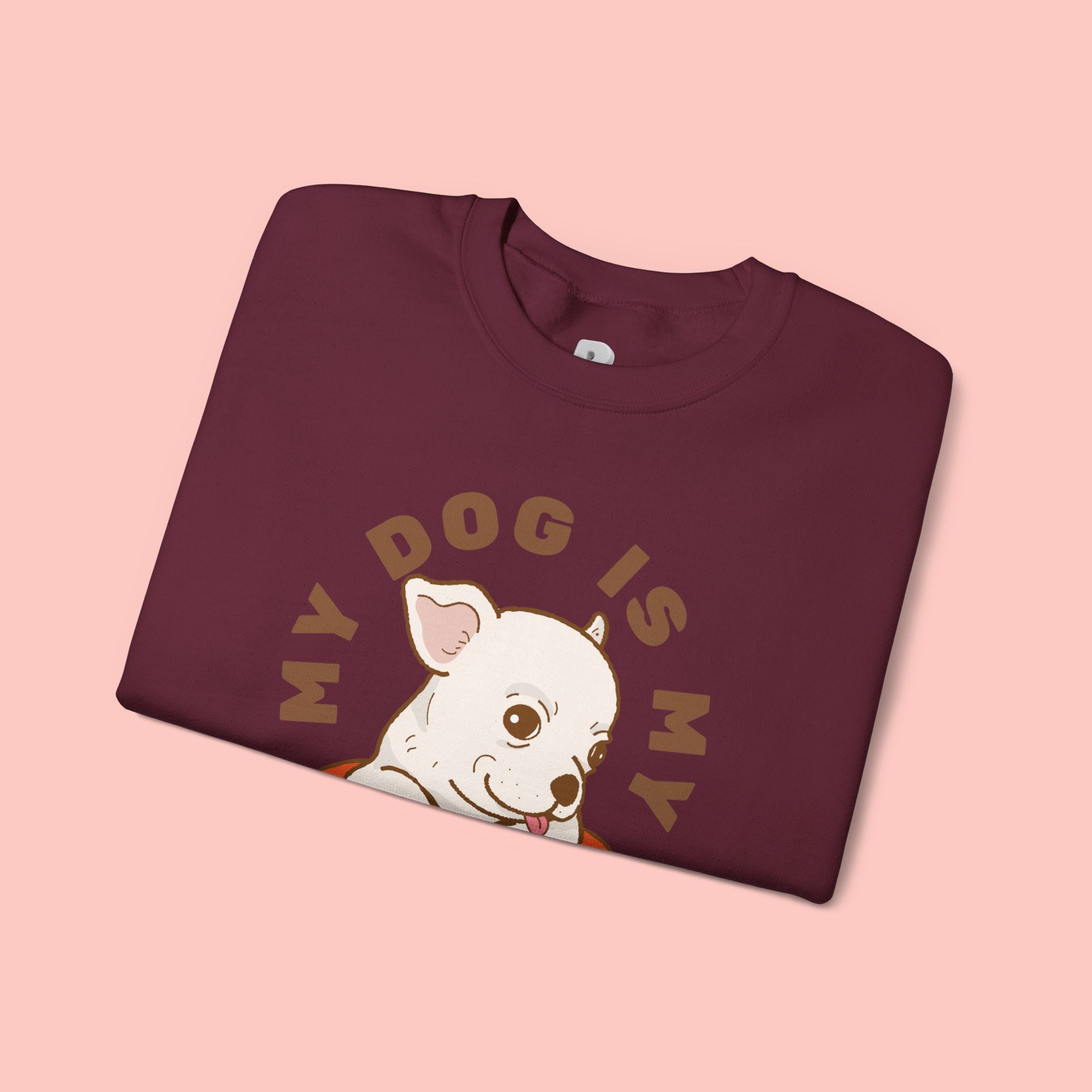 Dog Is My Baby Sweatshirt — Cute Puppy Heart Graphic Crewneck