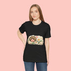 Dog Paw Floral T-Shirt — Cute Paw Print, Bone & Daisies Tee