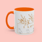 I Love Dogs Accent Coffee Mug — Gold Leaf Dog Lover Ceramic Mug (11oz & 15oz)
