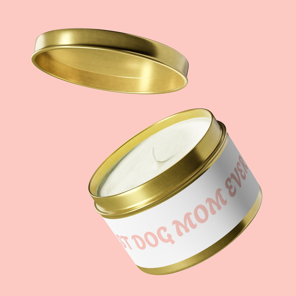 Tin Candle — "Best Dog Mom Ever" Scented Tin Candle | Gift for Dog Lovers
