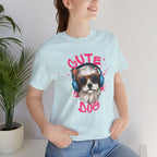 Cute Dog Tee — Headphones Puppy Graphic T-Shirt