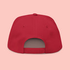 Dog Mom Embroidered Flat Bill Cap — Paw Print Snapback Hat