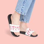 Sandals — 'Dog Mama' White Removable-Strap Slide Sandals