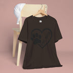 Dog Mom Heart Paw T-Shirt