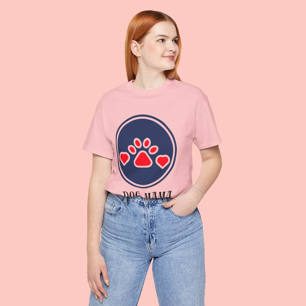 Dog Mama T-Shirt — Cute Paw & Heart Graphic Tee for Dog Lovers
