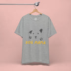 Dog Mama Graphic Tee — Cute Paw Print Dog Face T-Shirt for Dog Lovers