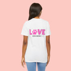 Dog Mom Love T-Shirt — "LOVE" Paw Graphic Tee