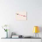 Best Dog Mom Ever Canvas Wall Art — Pink Paw & Bow Matte Stretched Canvas