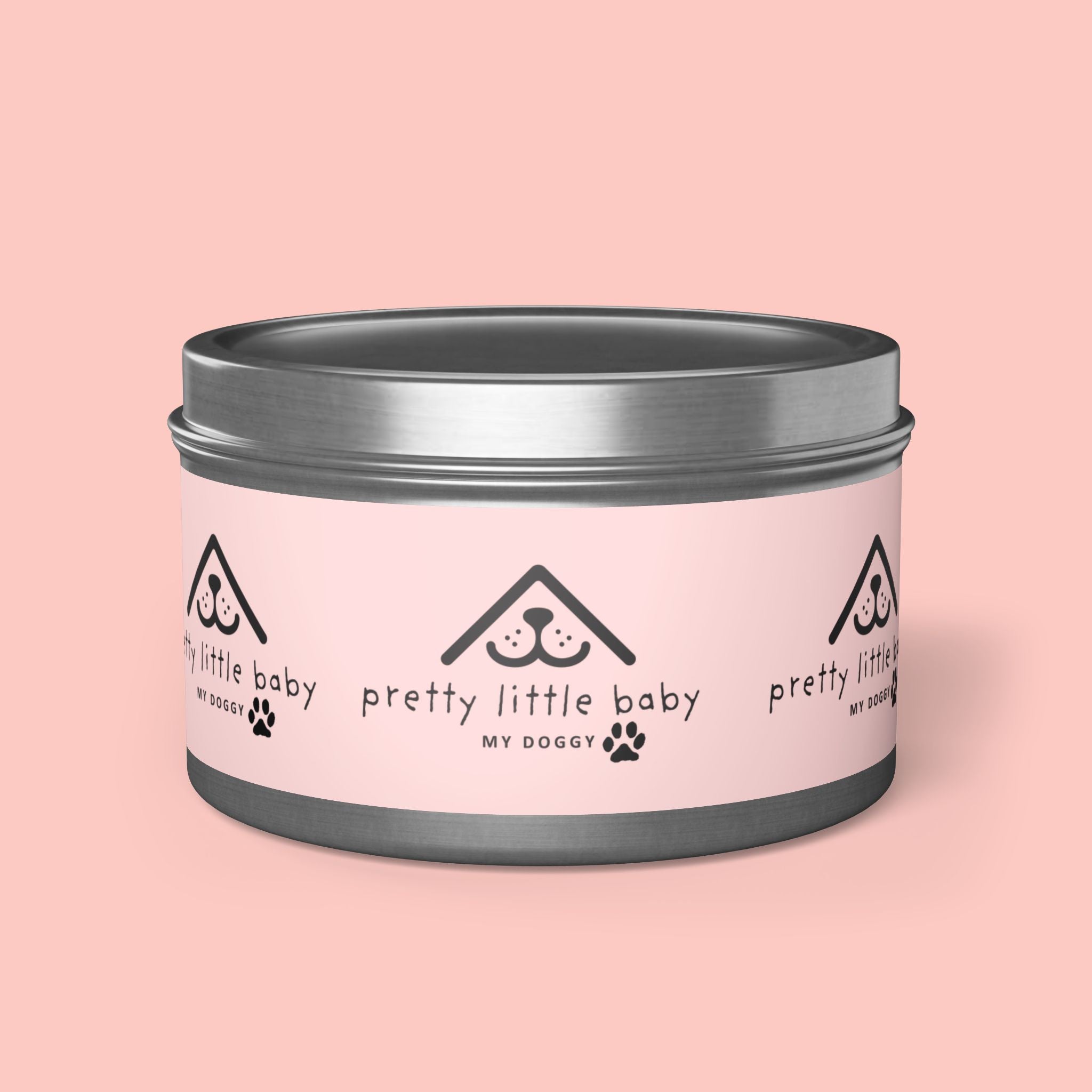 Tin Candle — "Pretty Little Baby" Scented Tin Candle (Pet-Themed Gift)