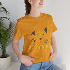 Dog Mama Graphic Tee — Cute Paw Print Dog Face T-Shirt for Dog Lovers