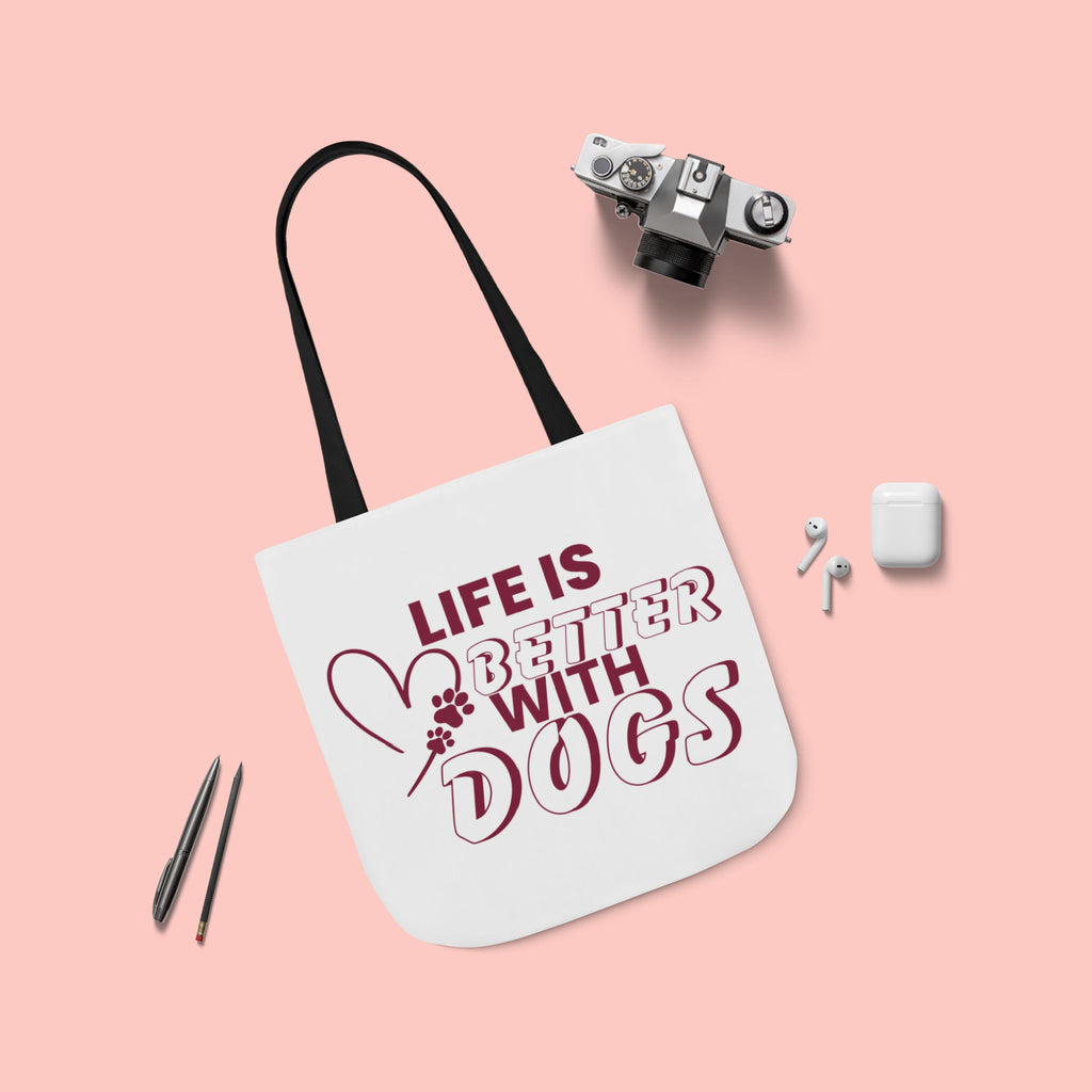 Life Is Better With Dogs Canvas Tote Bag