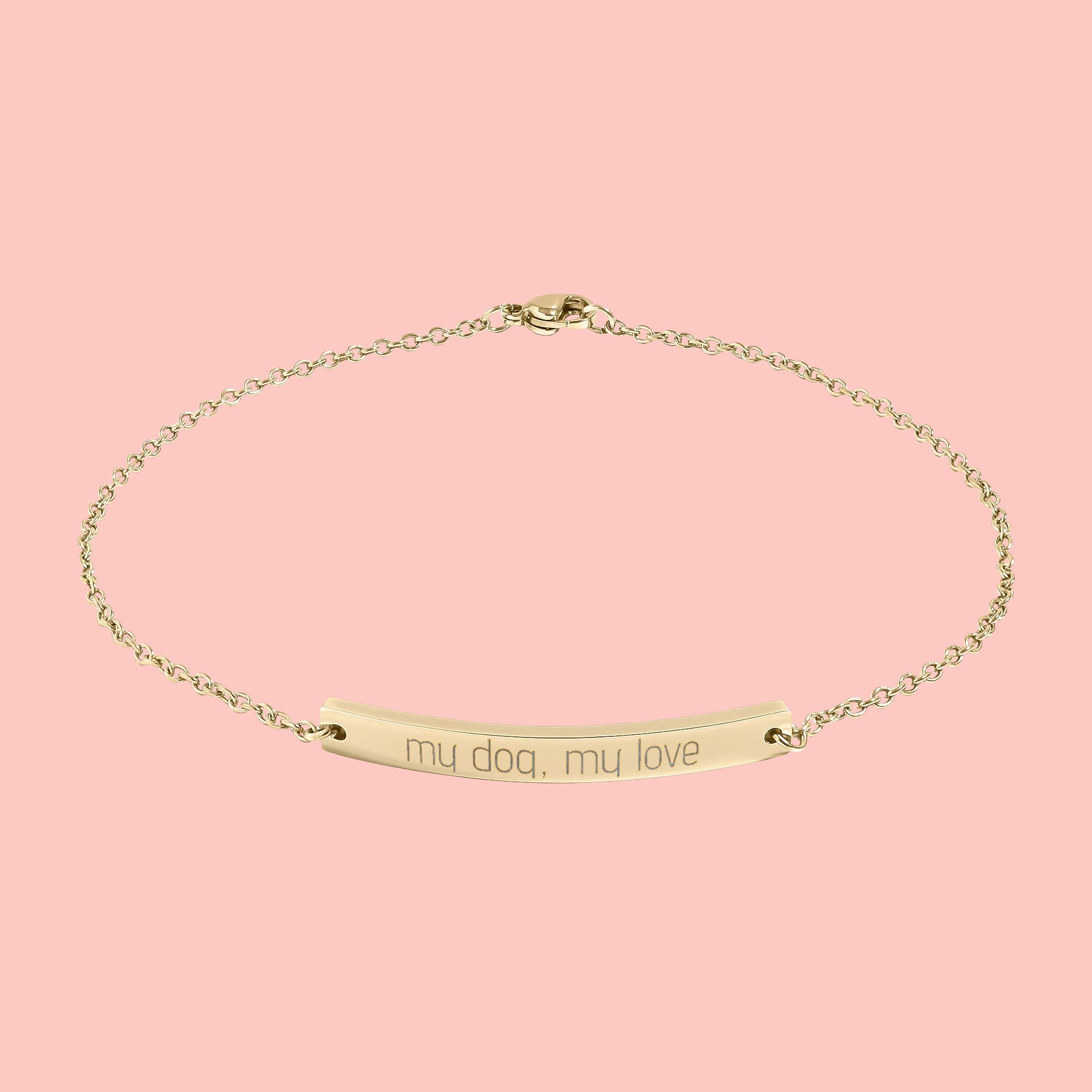 Engravable Curved Bar Anklet — Personalized Minimalist Anklet
