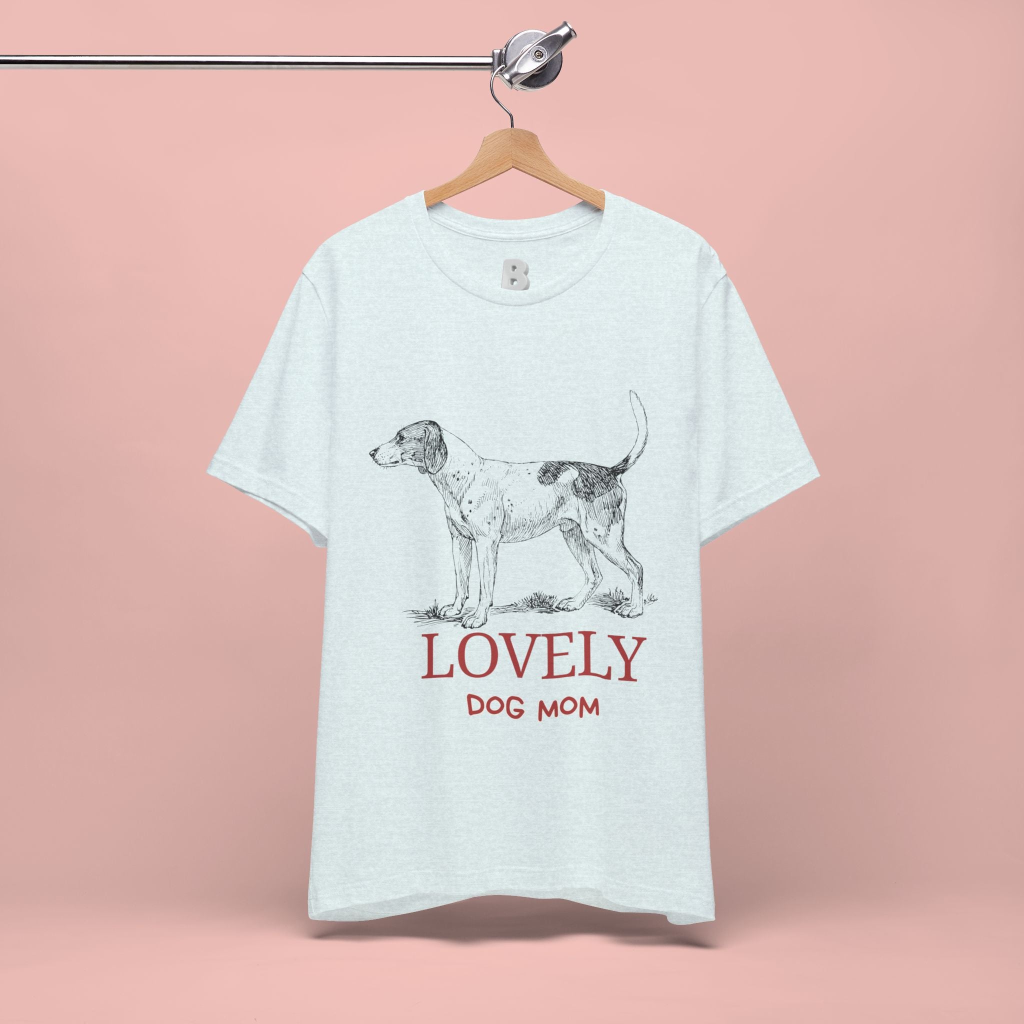 Lovely Dog Mom T-Shirt — Vintage Sketch Dog Graphic Tee