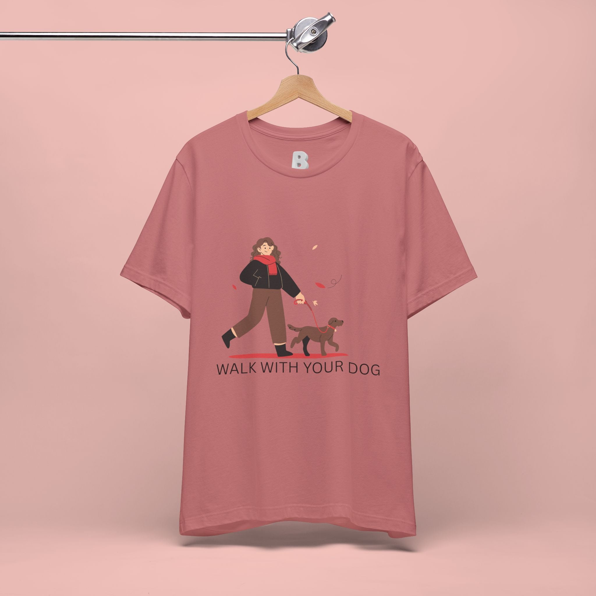 Walk With Your Dog Tee — Cute Dog Walking Graphic T-Shirt
