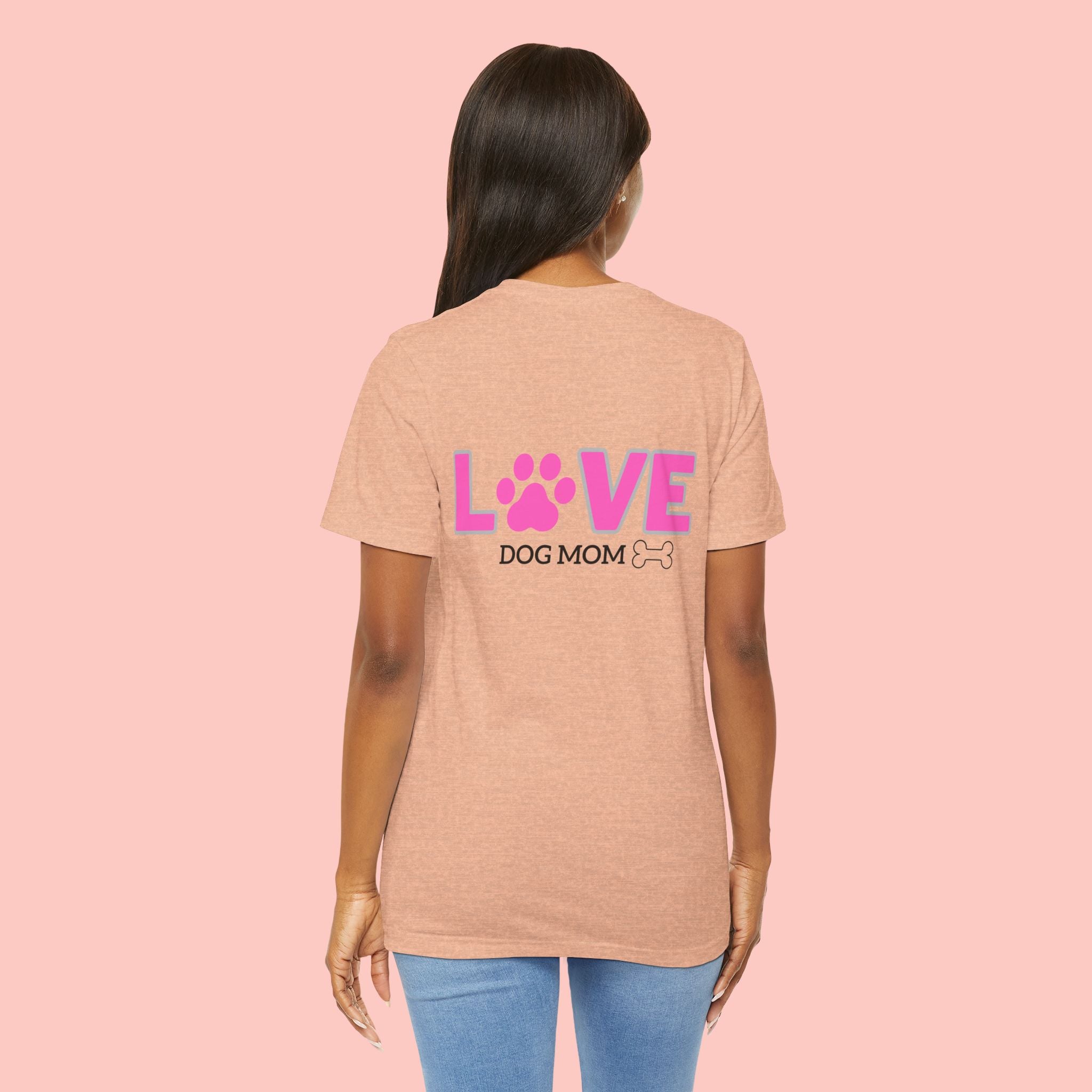 Dog Mom Love T-Shirt — "LOVE" Paw Graphic Tee