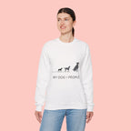 My Dog > People Sweatshirt - Cute Dog Silhouette Crewneck for Dog Lovers