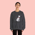 Are You Dog Mom? Cute Dalmatian Crewneck Sweatshirt for Dog Lovers