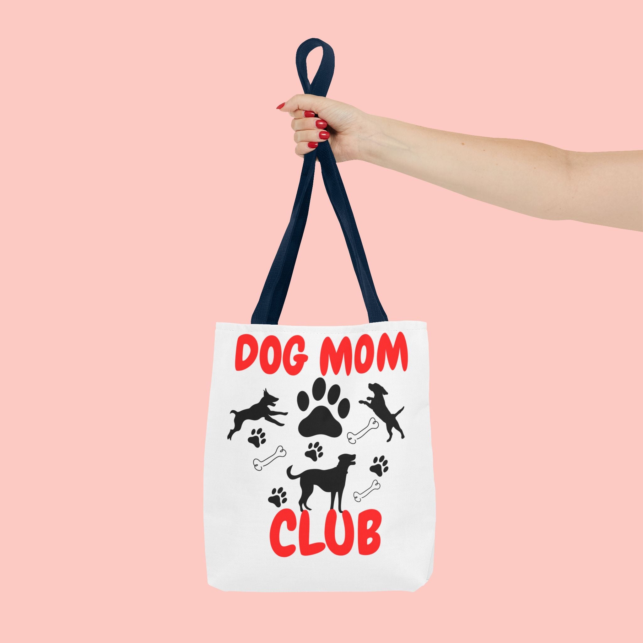 Dog Mom Club Tote Bag – Cute Paw Print Canvas Tote for Dog Lovers