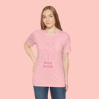 Dog Mom T‑Shirt – Minimal Pink Line Art Dog Tee