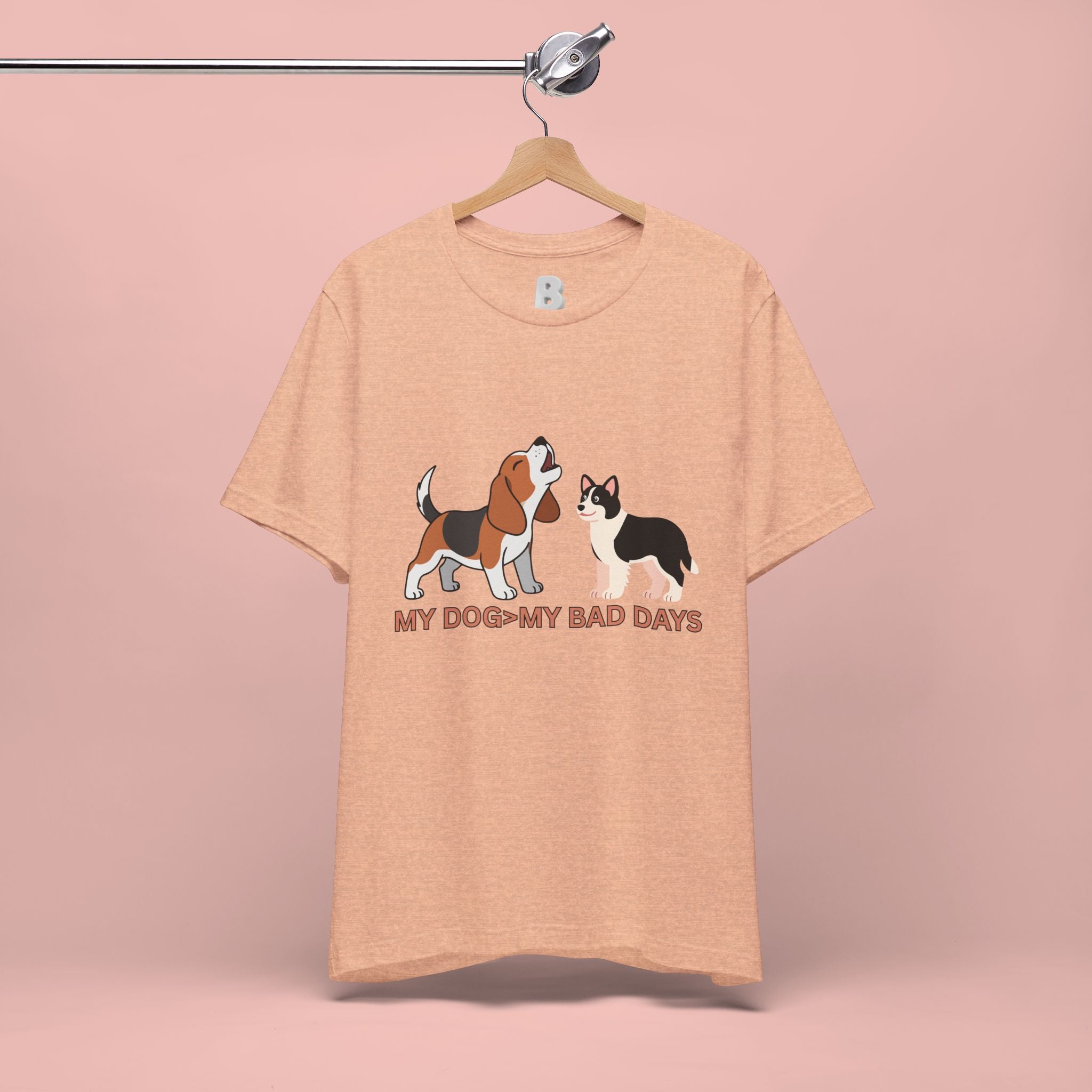My Dog > My Bad Days T‑Shirt — Cute Beagle & Corgi Graphic Tee for Dog Lovers