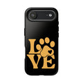 Phone Case — LOVE Paw Print Design (Pet Lover Protective Case)
