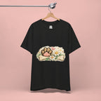 Dog Paw Floral T-Shirt — Cute Paw Print, Bone & Daisies Tee