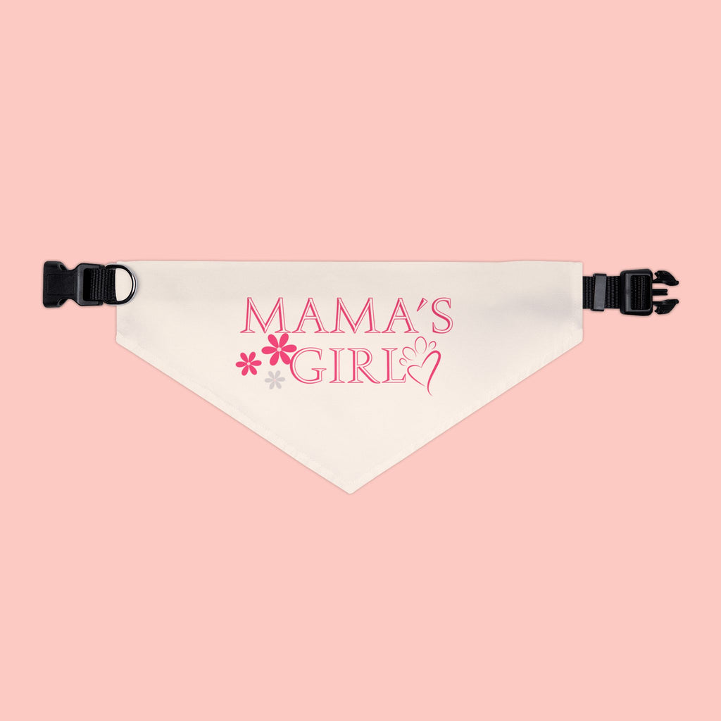 Mama’s Girl Pet Bandana Collar — Pink Floral Dog & Cat Accessory