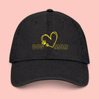 Dog Mom Embroidered Denim Hat — Heart & Paw Cap